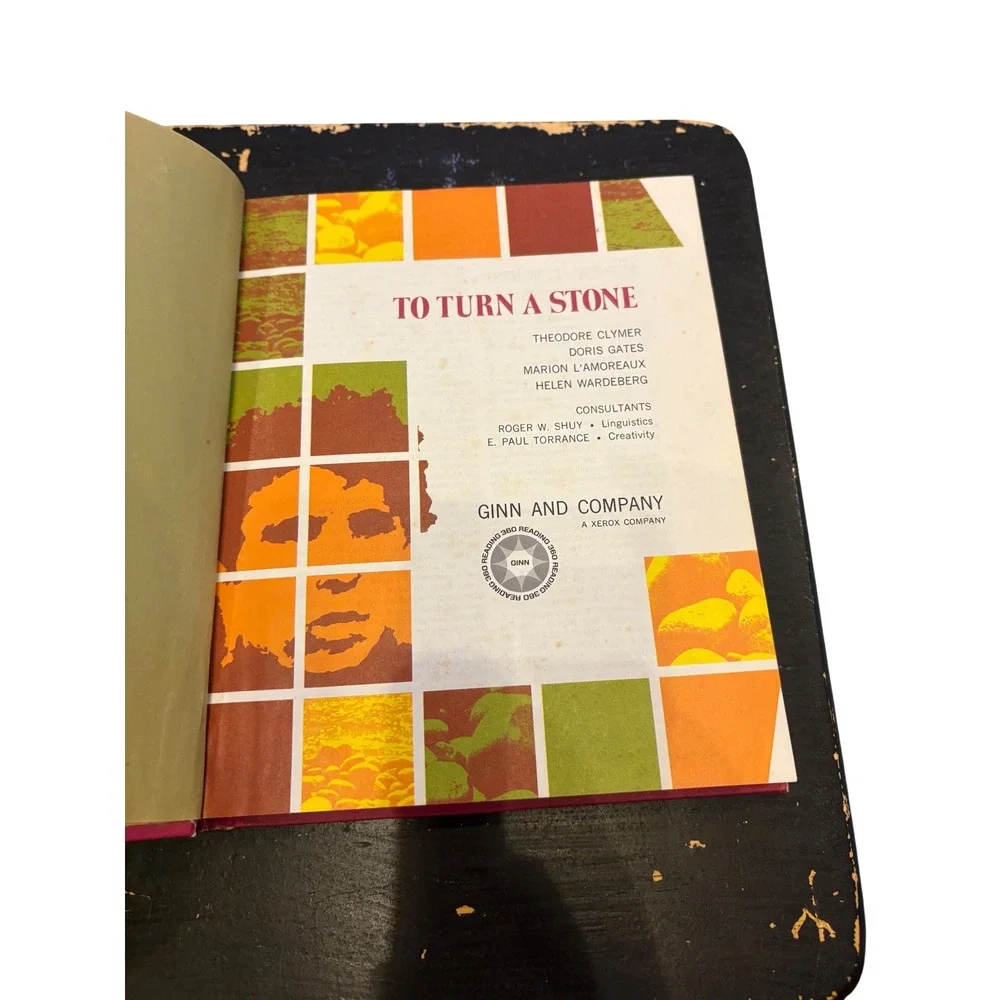 VTG‎ To Turn A Stone Ginn Reading Book Hardcover 1970 School Reader